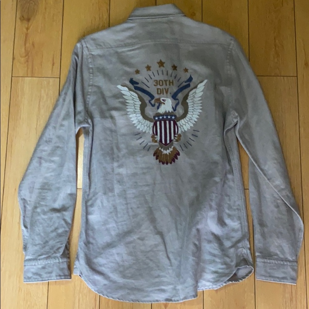 Express Military patch shirt,size S. - Picture 7 of 10